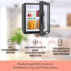 MKS-12 Minibar 24 Liter Klasse E Schwarz Glas 0dB 10 MKS-12 Minibar 24 Liter Klasse E Schwarz Glas 0dB -Küchenmaschinen Verkäufe 10005439 DE 0002 usp
