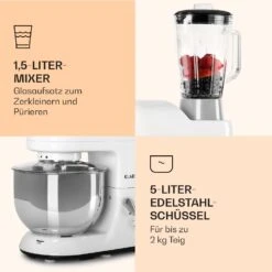 Lucia Küchenmaschine 3-in-1 2000 W / 2,7 PS 5 Ltr Edelstahl BPA-frei -Küchenmaschinen Verkäufe 10008236 de 0006 logo