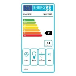 Lumio Primo Retro-Dunstabzugshaube 60cm 490 M³/h LED-Leuchten -Küchenmaschinen Verkäufe 10022116 energy label