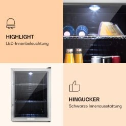 Beersafe XL Kühlschrank 60 Liter 2 Böden Panoramaglastür Edelstahl -Küchenmaschinen Verkäufe 10027672 de 0003 logo