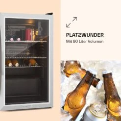 Beersafe XXL Kühlschrank 80 Liter 3 Böden Panoramaglastür Edelstahl -Küchenmaschinen Verkäufe 10027673 de 0004 logo