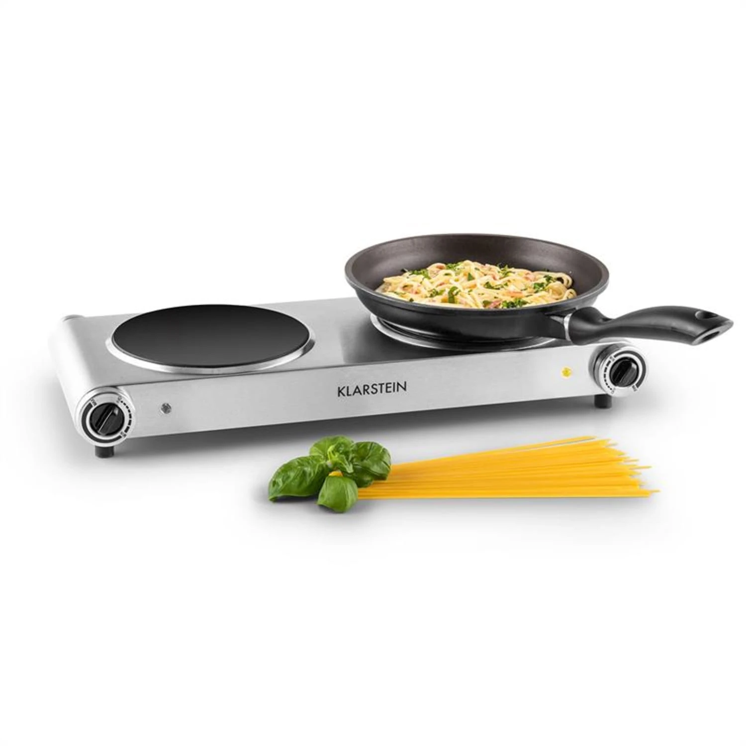 Captain Cook² Doppel-Kochplatte Infrarot 2400W Edelstahl 3 Captain Cook² Doppel-Kochplatte Infrarot 2400W Edelstahl