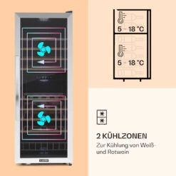 Vinamour 54 Duo Weinkühlschrank 2 Zonen 148 Ltr 54 Fl Touch-Display -Küchenmaschinen Verkäufe 10030714 de 0003 logo