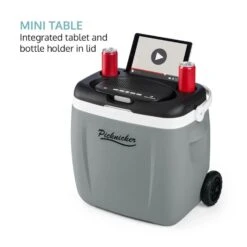 Picknicker Trolley Music Cooler 36l Trolley-Kühlbox BT-Lautsprecher -Küchenmaschinen Verkäufe 10031527 yy 0004 logo auna Picknicker Trolley Music Cooler Kuehlbox grau reedit