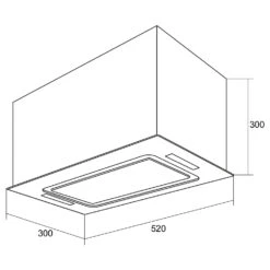 HEKTOR Dunstabzugshaube Beleuchtung Aluminium-Filter Timer -Küchenmaschinen Verkäufe 10031695 yy 0009 dimensions