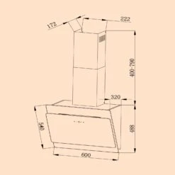 Aurica 60 Dunstabzugshaube 60cm 600 M³/h LED Touch Glas -Küchenmaschinen Verkäufe 10031904 yy 0006 logo