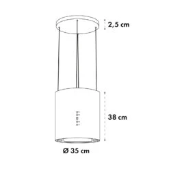 Barett Inselabzugshaube Ø35cm Umluft 558 M³/h LED Aktivkohlefilter -Küchenmaschinen Verkäufe 10032302 yy 0009 logo