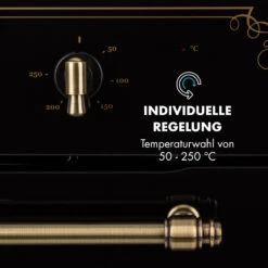 Victoria Einbaubackofen Retro-Design 9 Funktionen 50-250°C Schwarz -Küchenmaschinen Verkäufe 10032460 de 0005 logo