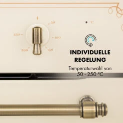 Victoria Einbaubackofen Retro-Design 9 Funktionen 50-250°C Elfenbein -Küchenmaschinen Verkäufe 10032485 de 0005 logo