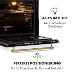 Victoria Einbaubackofen Retro-Design 9 Funktionen 50-250°C Elfenbein -Küchenmaschinen Verkäufe 10032485 de 0007 logo