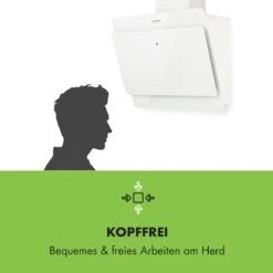 Klarstein Aurica 60 Dunstabzugshaube 60cm 600 M³/h LED Touch Glas Weiß -Küchenmaschinen Verkäufe 10032765 de 0004 logo