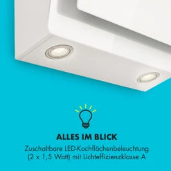 Klarstein Aurica 60 Dunstabzugshaube 60cm 600 M³/h LED Touch Glas Weiß -Küchenmaschinen Verkäufe 10032765 de 0007 logo