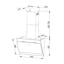 Klarstein Aurica 60 Dunstabzugshaube 60cm 600 M³/h LED Touch Glas Weiß -Küchenmaschinen Verkäufe 10032765 yy 0009 logo
