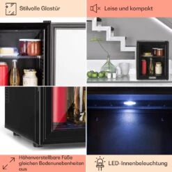 Brooklyn 32 Mini-Kühlschrank Glastür LED Ablage 13 Brooklyn 32 Mini-Kühlschrank Glastür LED Ablage -Küchenmaschinen Verkäufe 10032779 DE 0005 usp