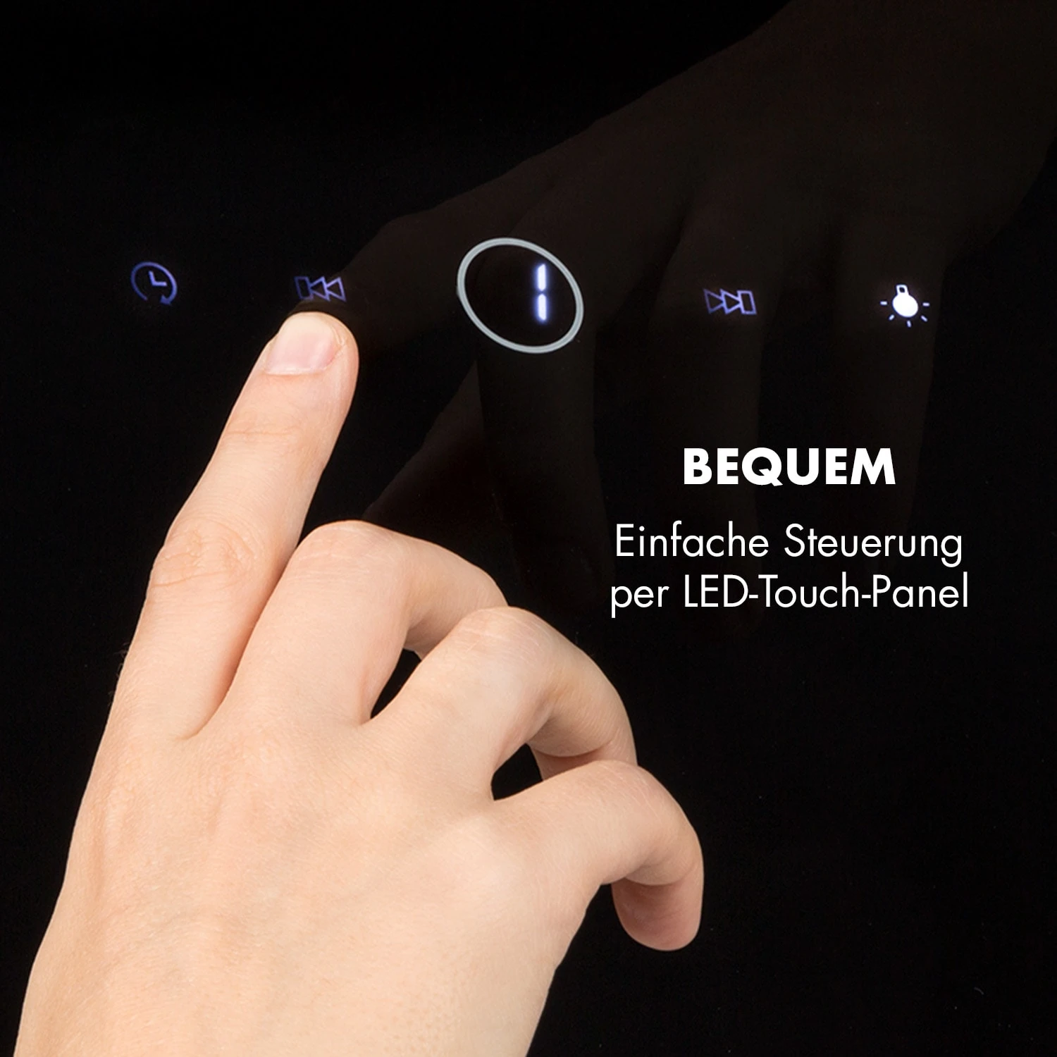 Laurel 60 Dunstabzugshaube 60cm Abluft: 350 M³/h LED Touch Glas 5 Laurel 60 Dunstabzugshaube 60cm Abluft: 350 M³/h LED Touch Glas – Bild 3