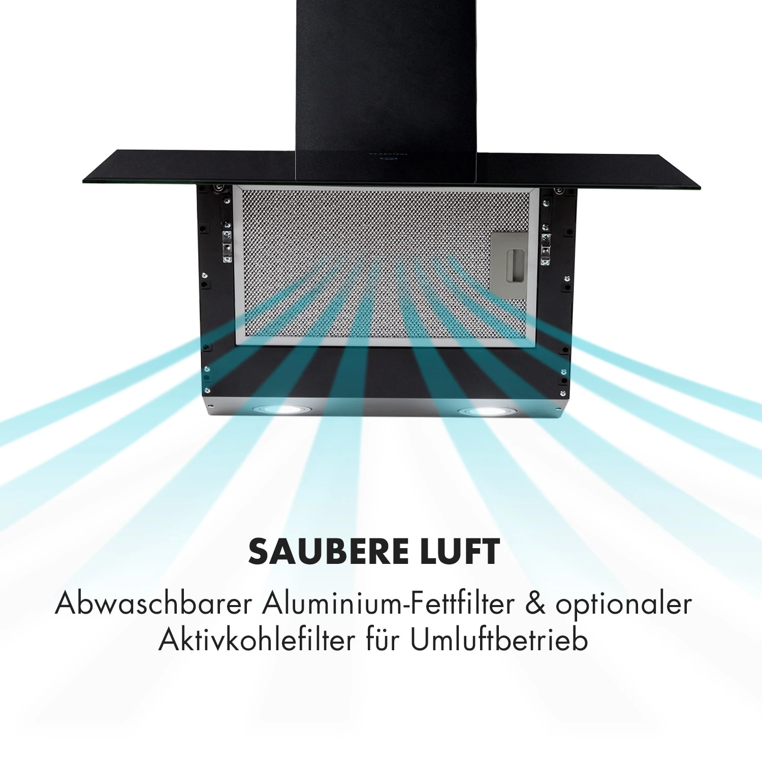 Laurel 60 Dunstabzugshaube 60cm Abluft: 350 M³/h LED Touch Glas 6 Laurel 60 Dunstabzugshaube 60cm Abluft: 350 M³/h LED Touch Glas – Bild 4