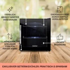 Beersafe L Onyx Kühlschrank 47 Liter 2 Böden Panoramaglastür. 13 Beersafe L Onyx Kühlschrank 47 Liter 2 Böden Panoramaglastür. -Küchenmaschinen Verkäufe 10032870 de 0005 usp