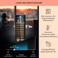 Barossa 54 Uno Weinkühlschrank 155 L 54 Flaschen Glastür Touch LED 13 Barossa 54 Uno Weinkühlschrank 155 L 54 Flaschen Glastür Touch LED -Küchenmaschinen Verkäufe 10032925 de 0004 usp