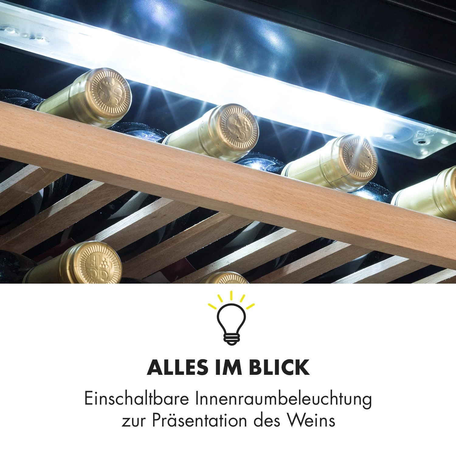 Vinsider 41 Built-in Duo Onyx Einbau-Weinkühlschrank 41 Fl 2 Zonen 8 Vinsider 41 Built-in Duo Onyx Einbau-Weinkühlschrank 41 Fl 2 Zonen – Bild 6