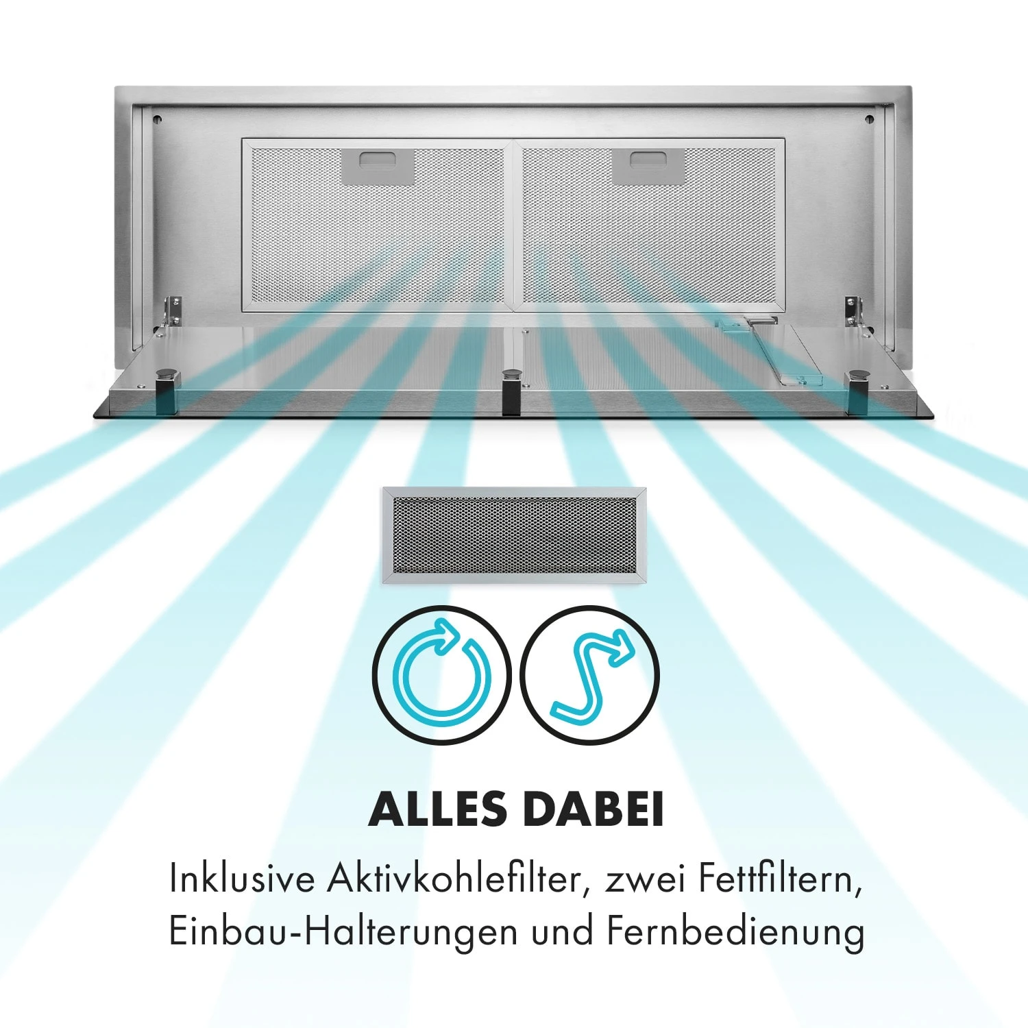 High Line Deckenhaube 77 Cm 410 M3/h 75W 3 Stufen Fernbedienung 11 High Line Deckenhaube 77 Cm 410 M3/h 75W 3 Stufen Fernbedienung – Bild 9