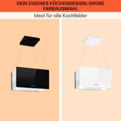 Kronleuchter L Inselabzugshaube 60cm Abluft: 590m³/h LED Touch Glas -Küchenmaschinen Verkäufe 10033106 de 0007 usp