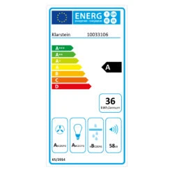 Kronleuchter L Inselabzugshaube 60cm Abluft: 590m³/h LED Touch Glas -Küchenmaschinen Verkäufe 10033106 energy label