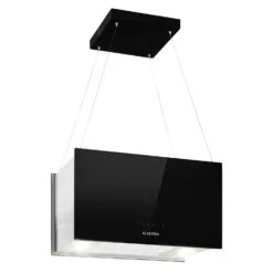 Kronleuchter L Inselabzugshaube 60cm Abluft: 590m³/h LED Touch Glas
