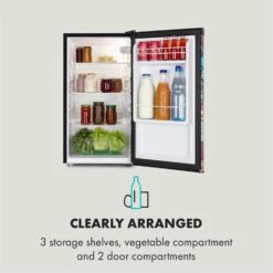 Cool Vibe Kühlschrank A+ 90 Liter VividArt Concept Manga-Style Schwarz -Küchenmaschinen Verkäufe 10033597 uk 0005 logo Klarstein Cool Vibe Kuehlschrank Manga Style schwarz