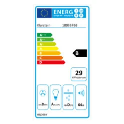 Athena Dunstabzugshaube 60cm Abluft: 350 M³/h LED Schwarz -Küchenmaschinen Verkäufe 10033766 energy label