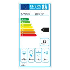 Laurel 60 Dunstabzugshaube 60cm Abluft: 350 M³/h LED Touch Weiß -Küchenmaschinen Verkäufe 10033767 energy label