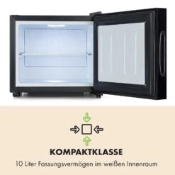 Frosty Mini-Kühlschrank EEC A Spiegelglastür 10 Liter Schwarz -Küchenmaschinen Verkäufe 10033836 de 0005 logo