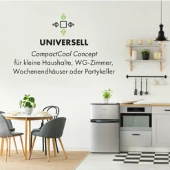 Big Daddy Cool Kühl-Gefrierkombination 61/25 Liter 2 Ebenen Edelstahl -Küchenmaschinen Verkäufe 10034005 de 0002 logo