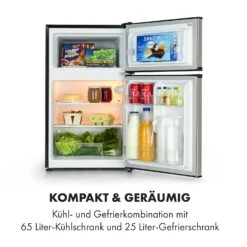 Big Daddy Cool Kühl-Gefrierkombination 61/25 Liter 2 Ebenen Edelstahl -Küchenmaschinen Verkäufe 10034005 de 0003 logo