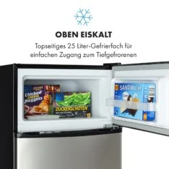 Big Daddy Cool Kühl-Gefrierkombination 61/25 Liter 2 Ebenen Edelstahl -Küchenmaschinen Verkäufe 10034005 de 0006 logo