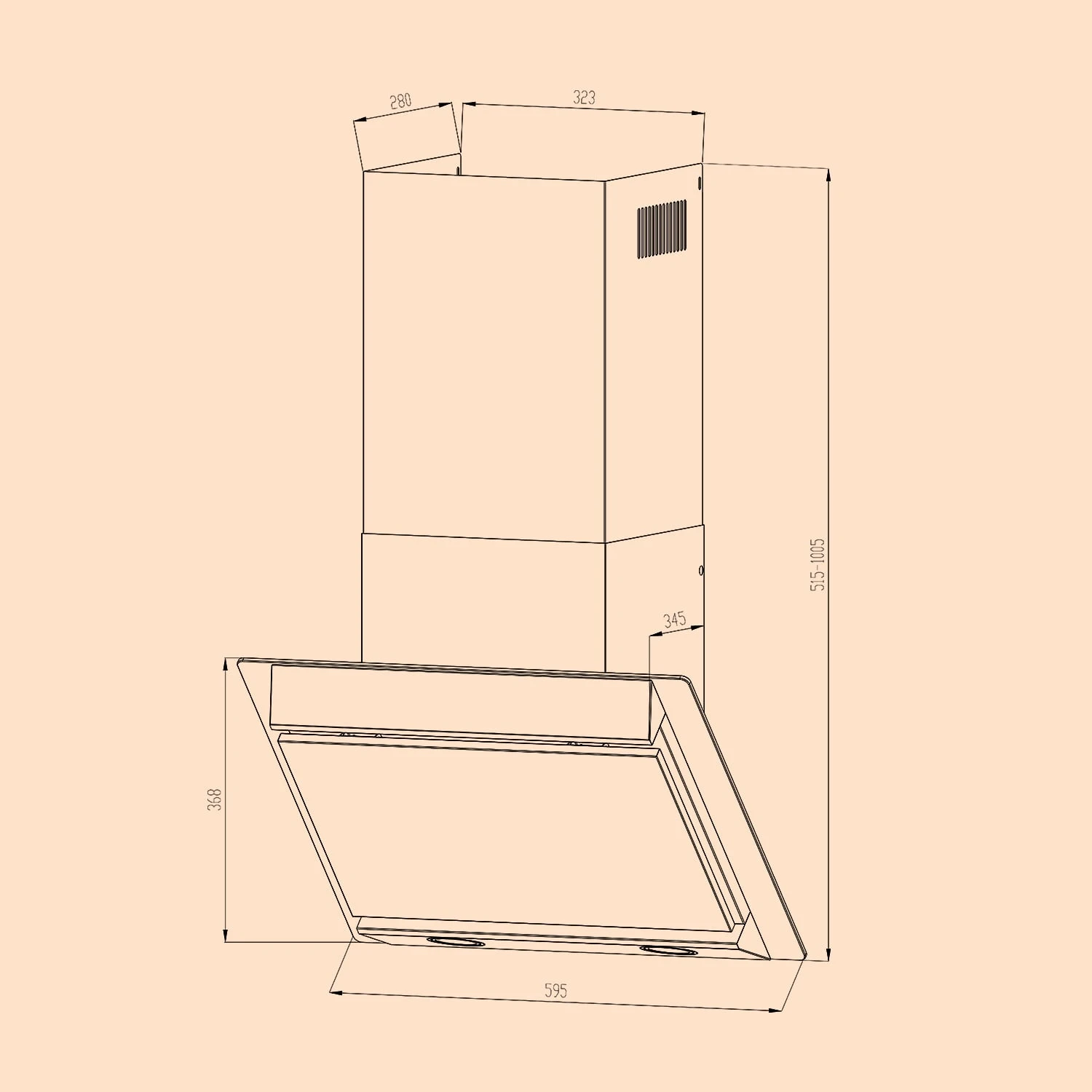 Zola 60 Dunstabzugshaube Kopffrei 60cm 190W 607m³/h LED Edelstahl/Glas 9 Zola 60 Dunstabzugshaube Kopffrei 60cm 190W 607m³/h LED Edelstahl/Glas – Bild 7