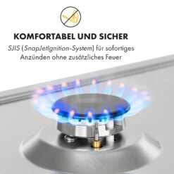 Ignito Domino Gaskochfeld 2-flammig Sabaf-Brenner Edelstahl Silber 15 Ignito Domino Gaskochfeld 2-flammig Sabaf-Brenner Edelstahl Silber -Küchenmaschinen Verkäufe 10034108 de 0005 logo