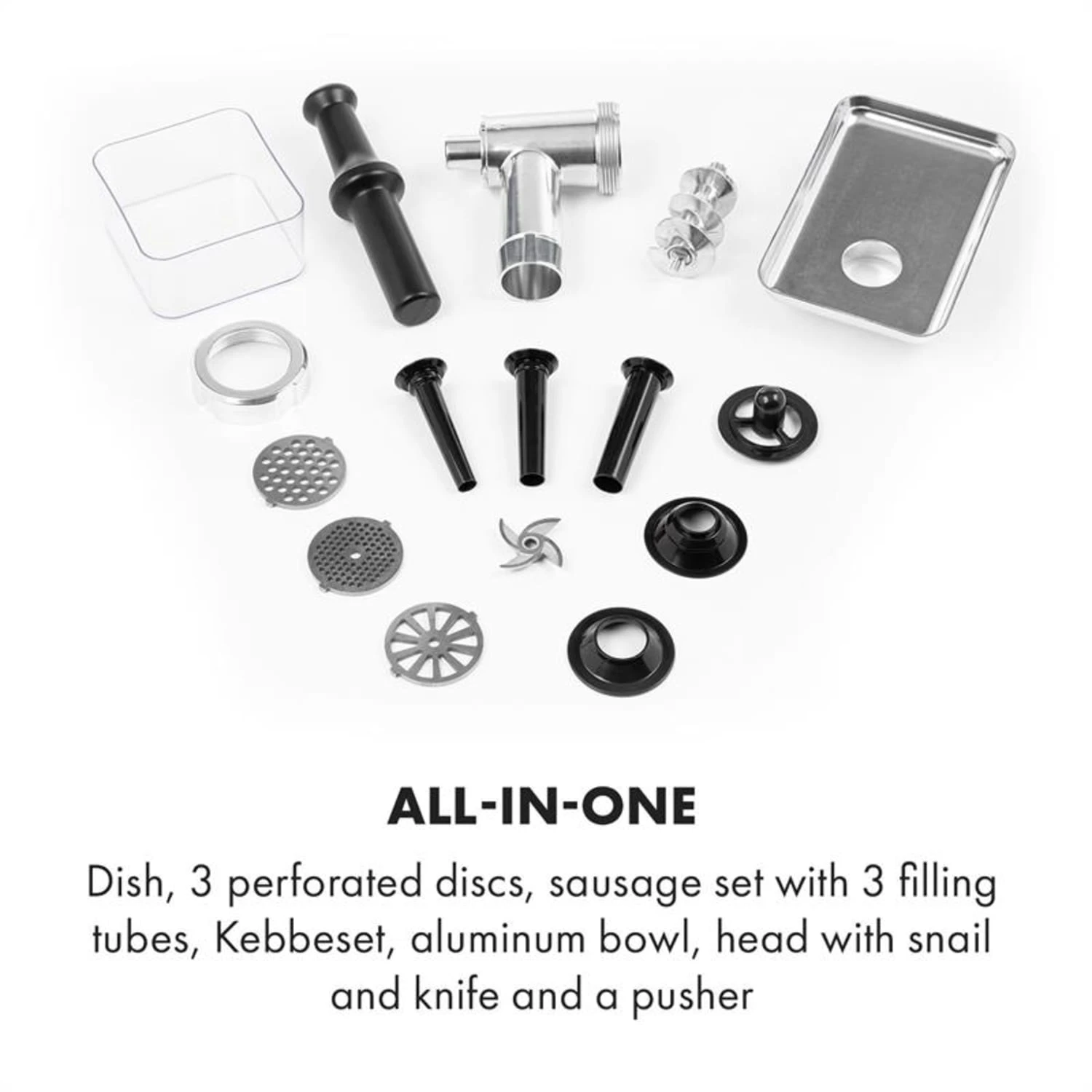 Mett Max Elektrischer Fleischwolf 600W Kupfermotor Aluminium 7 Mett Max Elektrischer Fleischwolf 600W Kupfermotor Aluminium – Bild 6