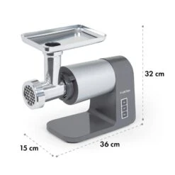 Mett Max Elektrischer Fleischwolf 600W Kupfermotor Aluminium 16 Mett Max Elektrischer Fleischwolf 600W Kupfermotor Aluminium -Küchenmaschinen Verkäufe 10034244 yy 0008 logo Klarstein Mett Max elektrischer Fleischwolf grau