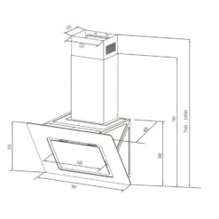 Sofia 60 Dunstabzugshaube Kopffrei 300 M³/h Touch-Control Glasfront -Küchenmaschinen Verkäufe 10034259 yy 0010 logo Klarstein Sofia 60 Dunstabzugshaube 60cm weiss