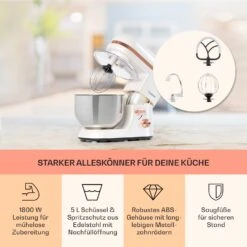 Bella Elegance Küchenmaschine 2000W/2,7PS/5,2 Ltr Edelstahl BPA-frei -Küchenmaschinen Verkäufe 10034365 de 0003 usp