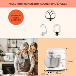 Bella Elegance Küchenmaschine 2000W/2,7PS/5,2 Ltr Edelstahl BPA-frei -Küchenmaschinen Verkäufe 10034365 de 0005 usp