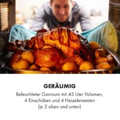 Masterchef 45 Mini-Backofen 45l 2000W 100-230 °C Timer Silber -Küchenmaschinen Verkäufe 10034497 de 0004 logo