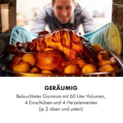 Masterchef 60 Mini-Backofen 60l 2000W 100-230 °C Timer Schwarz -Küchenmaschinen Verkäufe 10034498 de 0004 logo