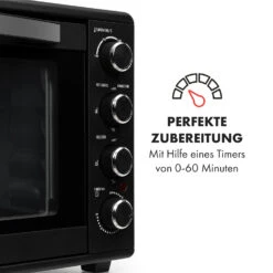 Masterchef 60 Mini-Backofen 60l 2000W 100-230 °C Timer Schwarz -Küchenmaschinen Verkäufe 10034498 de 0005 logo