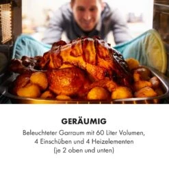 Masterchef 60 Mini-Backofen 60l 2000W 100-230 °C Timer Silber -Küchenmaschinen Verkäufe 10034499 de 0004 logo