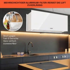 Kronleuchter XL Inselabzugshaube 90cm Umluft 590m³/h LED Touch Weiß 16 Kronleuchter XL Inselabzugshaube 90cm Umluft 590m³/h LED Touch Weiß -Küchenmaschinen Verkäufe 10034523 de 0006 usp