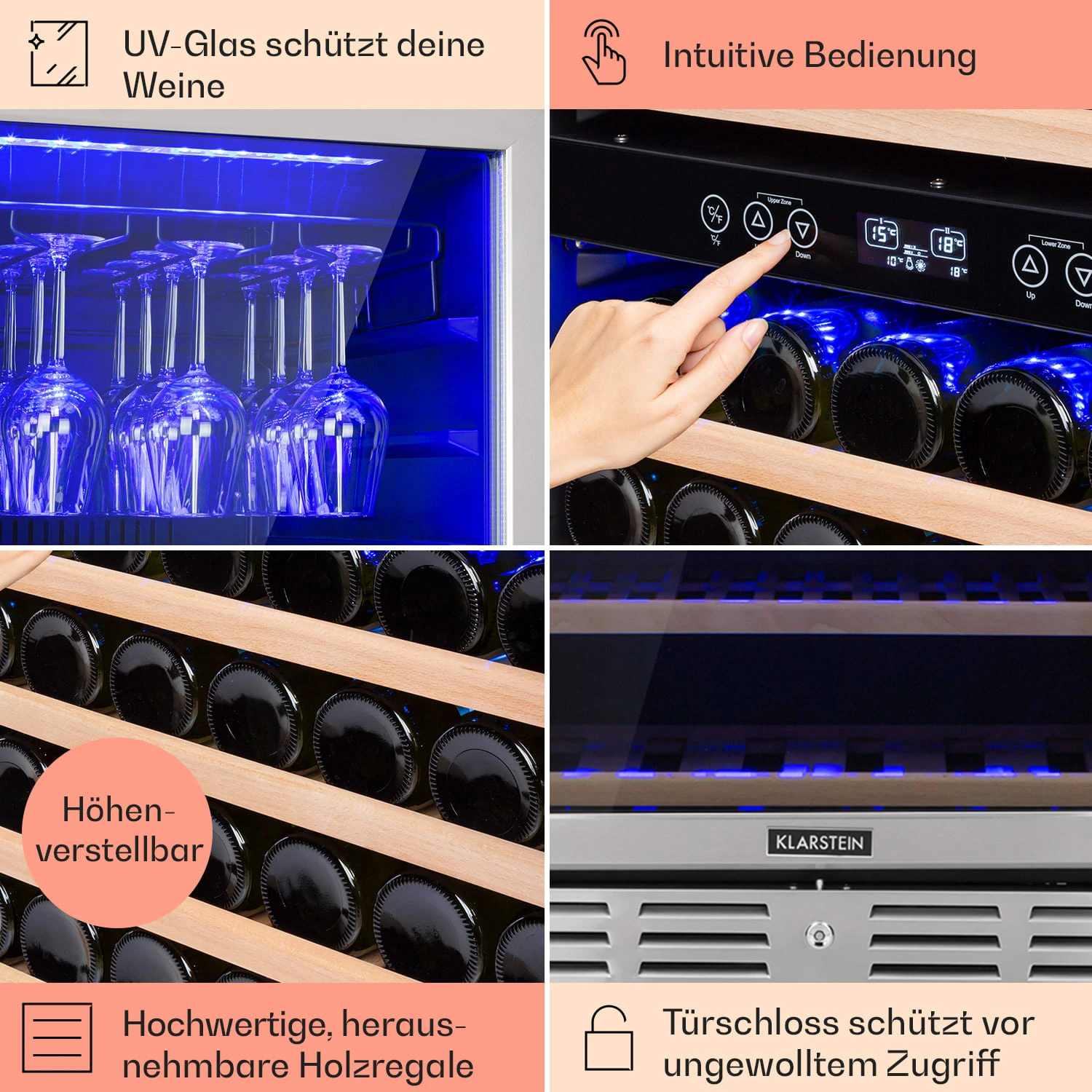 Vinovilla Grande 116 Built-in Duo Weinkühlschrank 310 Ltr 116 Fl. LED 7 Vinovilla Grande 116 Built-in Duo Weinkühlschrank 310 Ltr 116 Fl. LED – Bild 5