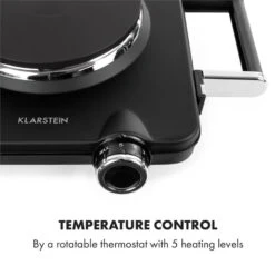 Cookorama Doppelkochplatte 1900-2250 W 150/180 Mm Ø 5 Stufen Schwarz -Küchenmaschinen Verkäufe 10034573 yy 0005 logo Klarstein Cookorama Doppelkochplatte schwarz