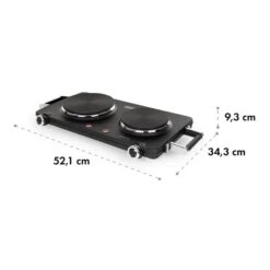 Cookorama Doppelkochplatte 1900-2250 W 150/180 Mm Ø 5 Stufen Schwarz -Küchenmaschinen Verkäufe 10034573 yy 0007 logo Klarstein Cookorama Doppelkochplatte schwarz