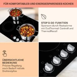 EasyCook Keramikkochfeld 6100W Drehregler Schwarz -Küchenmaschinen Verkäufe 10034604 de 0004 usp